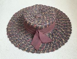 Antiker Kinder Strohhut mit Repsband/Propeller Brosche