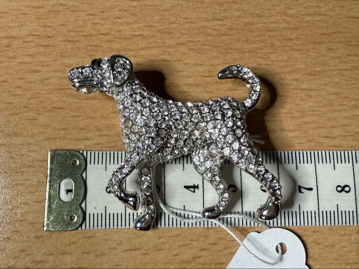 Spille & Fermagli: Vintage-Brosche in Hundeform mit Strasssteinen – Usato da Lamone venduto da LaCantinaMagica 8