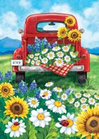 DIY Diamomd Art Kit, Red Truck Daisy Hill