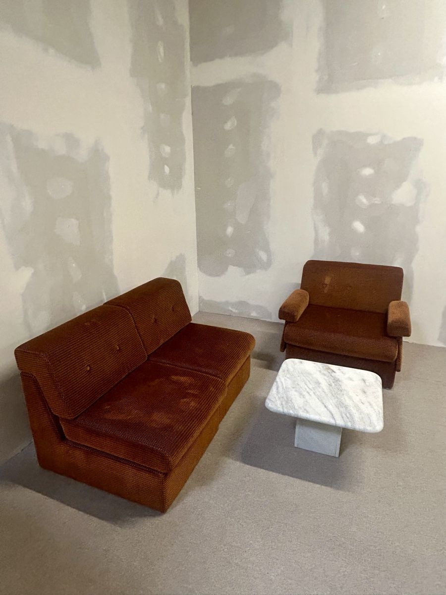 Divani: Cord Modular Sofa der 70er Jahre in Stoff – Usato da Rickenbach ZH venduto da Der-Insider 2