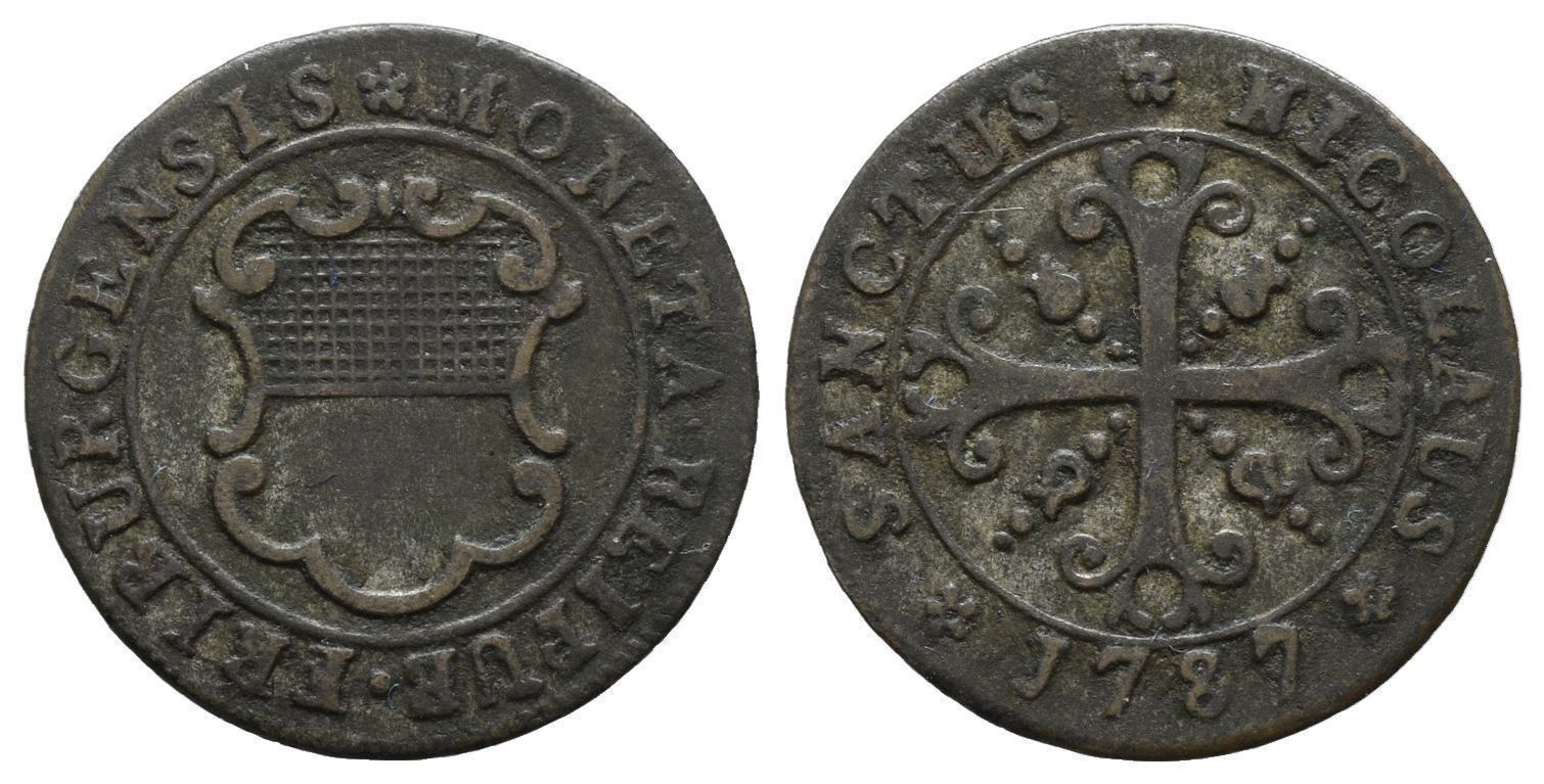 Tutti le monete: Freiburg Kreuzer 1787   /2449 – Usato da Trimbach venduto da Solothurn1