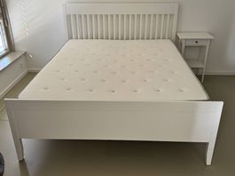 Bett Idanäs weiss, 160x200, inkl. Lattenrost und Matratze 
