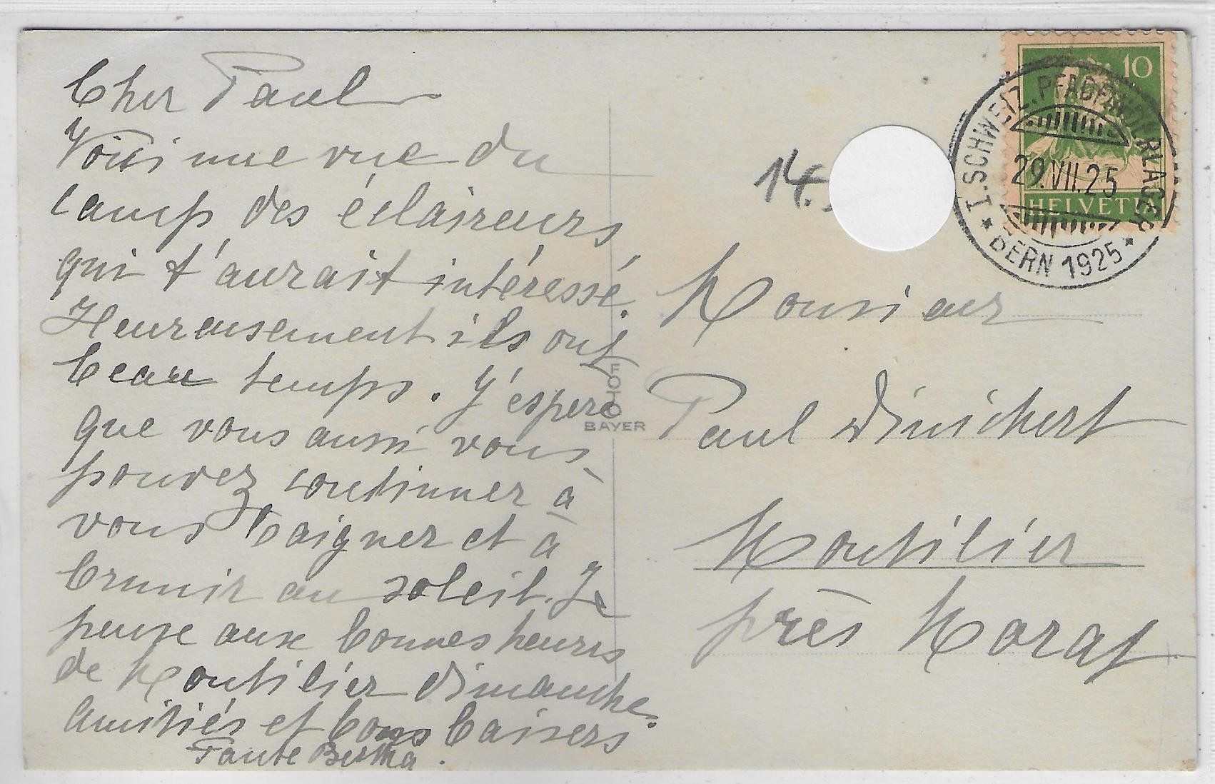 Cartoline postali: I. Schweiz. Pfadfinderlager Bern 1925 – Usato da Ettingen venduto da Kartenplanet 1