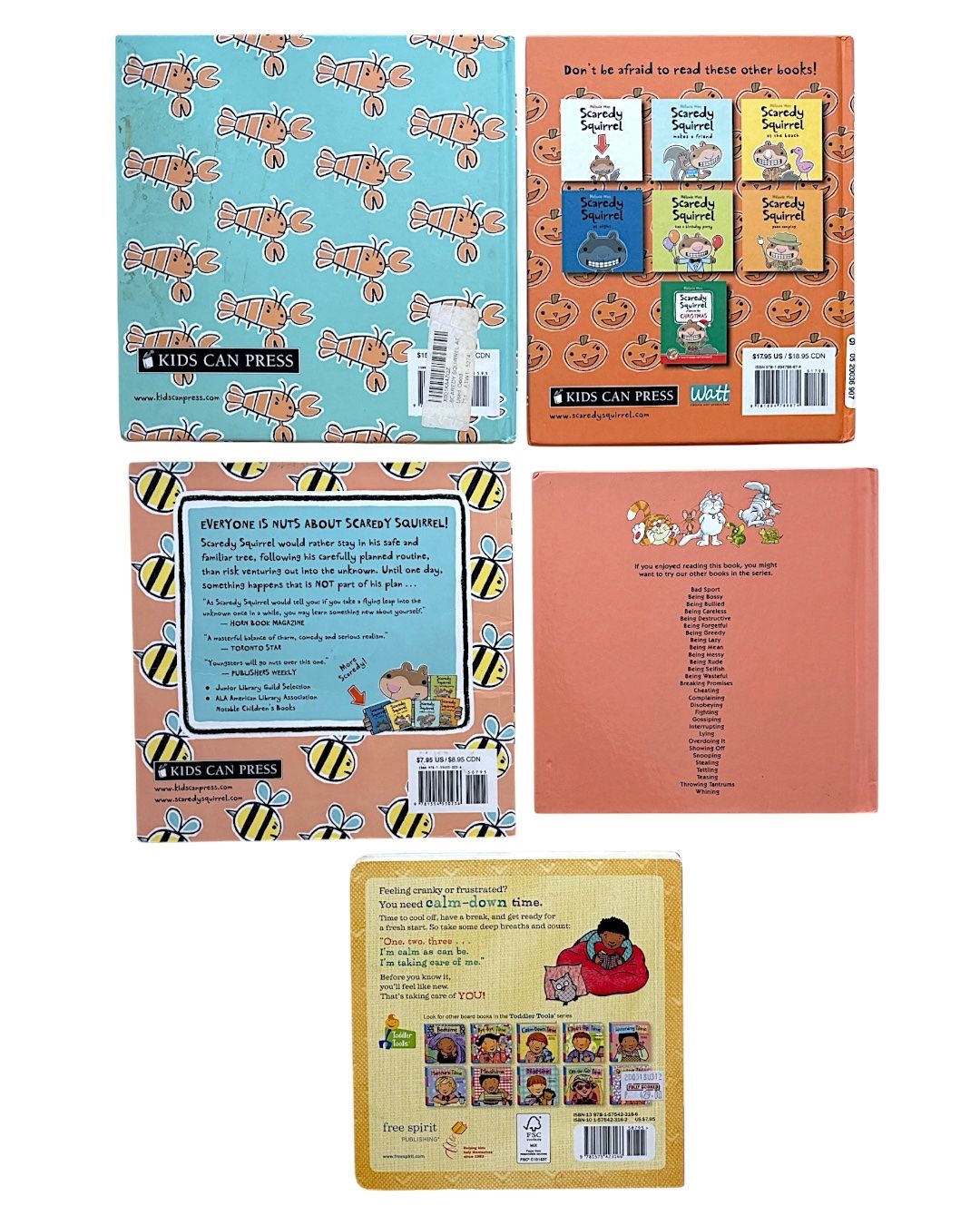 Libri: 5 Toddler books: Scaredy Squirrel, Calm Down, Overdoing – Usato da Bogis-Bossey venduto da aye_jy77 1