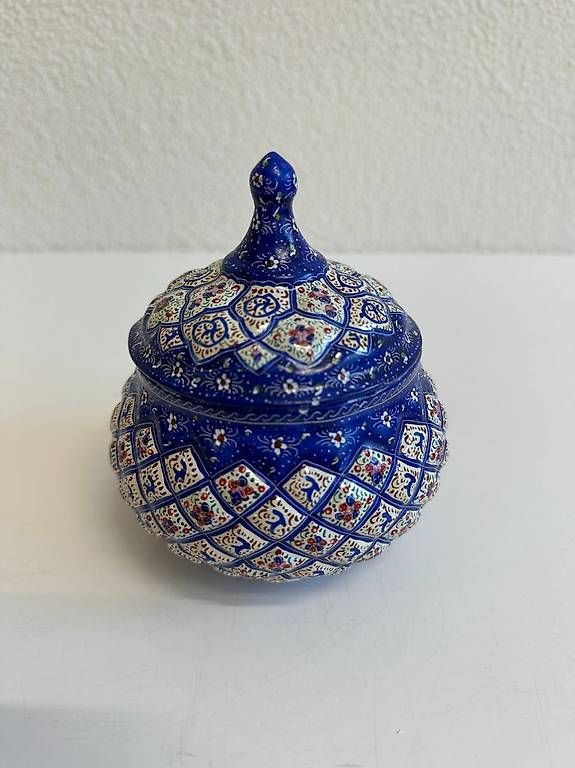 Zuccheriere: Orientalische Keramikdose mit Deckel – Usato da Obernau venduto da Arche_Noah_Brocki 1