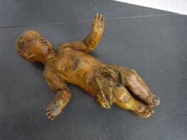 Jesuskind Krippe Holz / Barock 17Jh. Schweiz