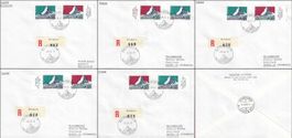 5 x  R-FDC  MATTERHORN – CERVIN ʘ K 36a  ZERMATT  1.6.65