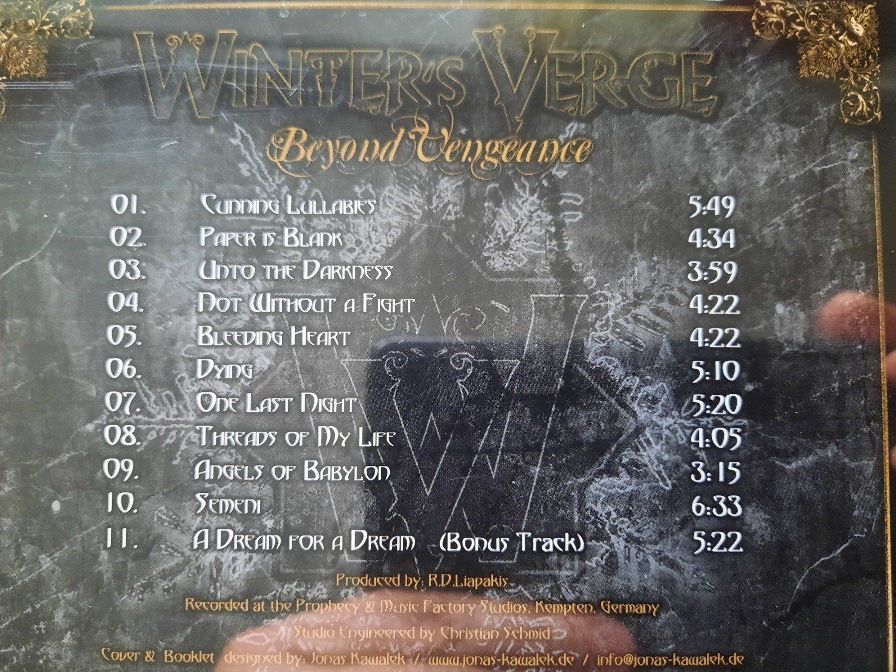 CD: CD Winter's Verge - Beyond Vengeance – Usato da Pully venduto da bro_n52j 2