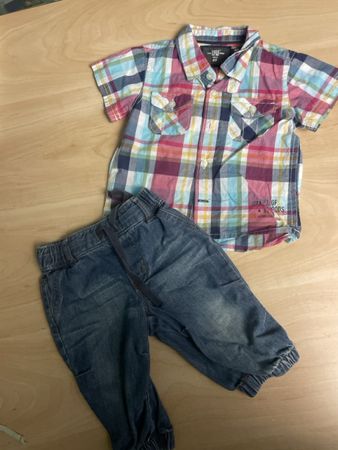 H&M Set, Gr. 68, Hemd und Jeans, Sommerkollektion!