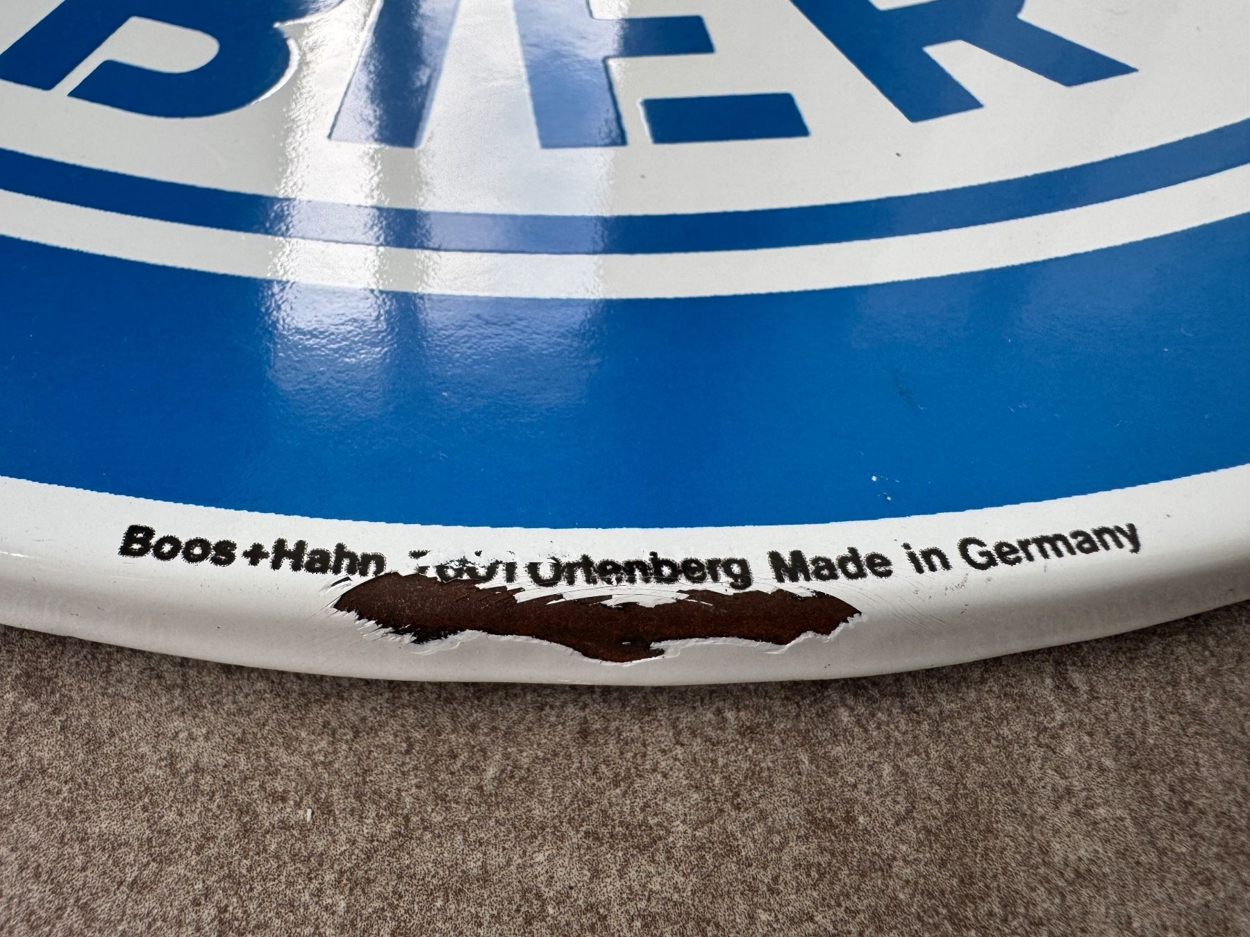 Feldschlösschen Insegne: Feldschlösschen Schild aus Emaille – Usato da Hägglingen venduto da Budweiser73 2