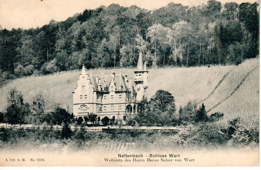 Cartoline postali: Neftenbach - Schloss Wart 1907 – Usato da Wolhusen venduto da Curver9