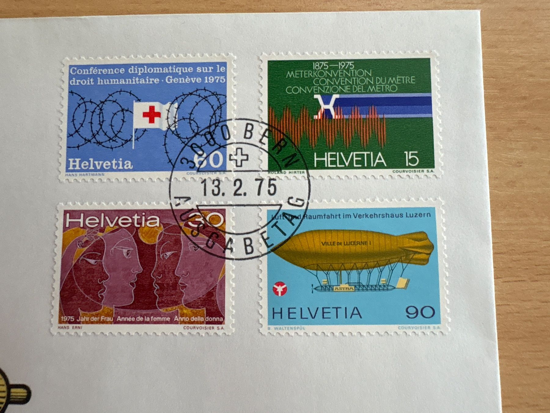 Alle Briefmarken: Ersttagsbrief Bern 13.2.75 Sondermarken Schweiz – Gebraucht aus Ibach von lisch3 1