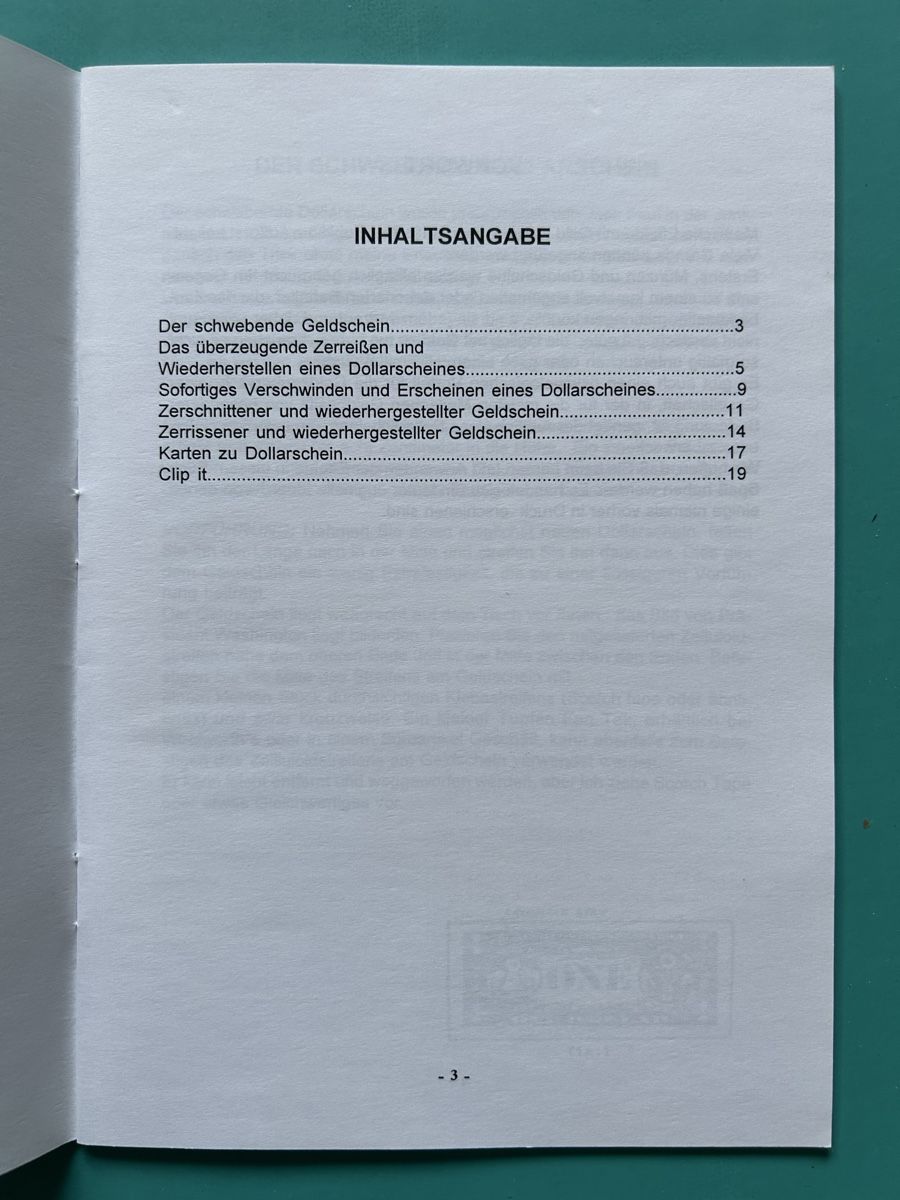Libri: Broschüre "Geldscheinmagie" – Usato da Himmelried venduto da rasmus67 2