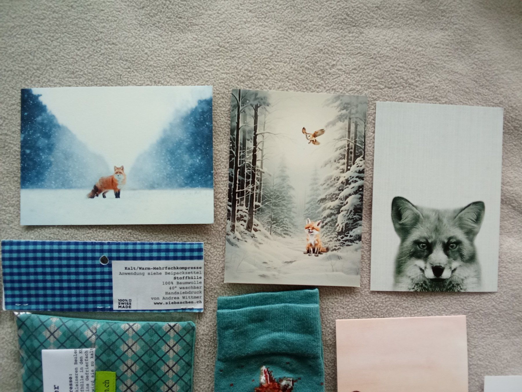Calze: Für Fuchsfreunde: Beulentröster, Socken, Postkarten als SET – Nuovo (secondo la descrizione) da Rothrist venduto da derailed1987 6