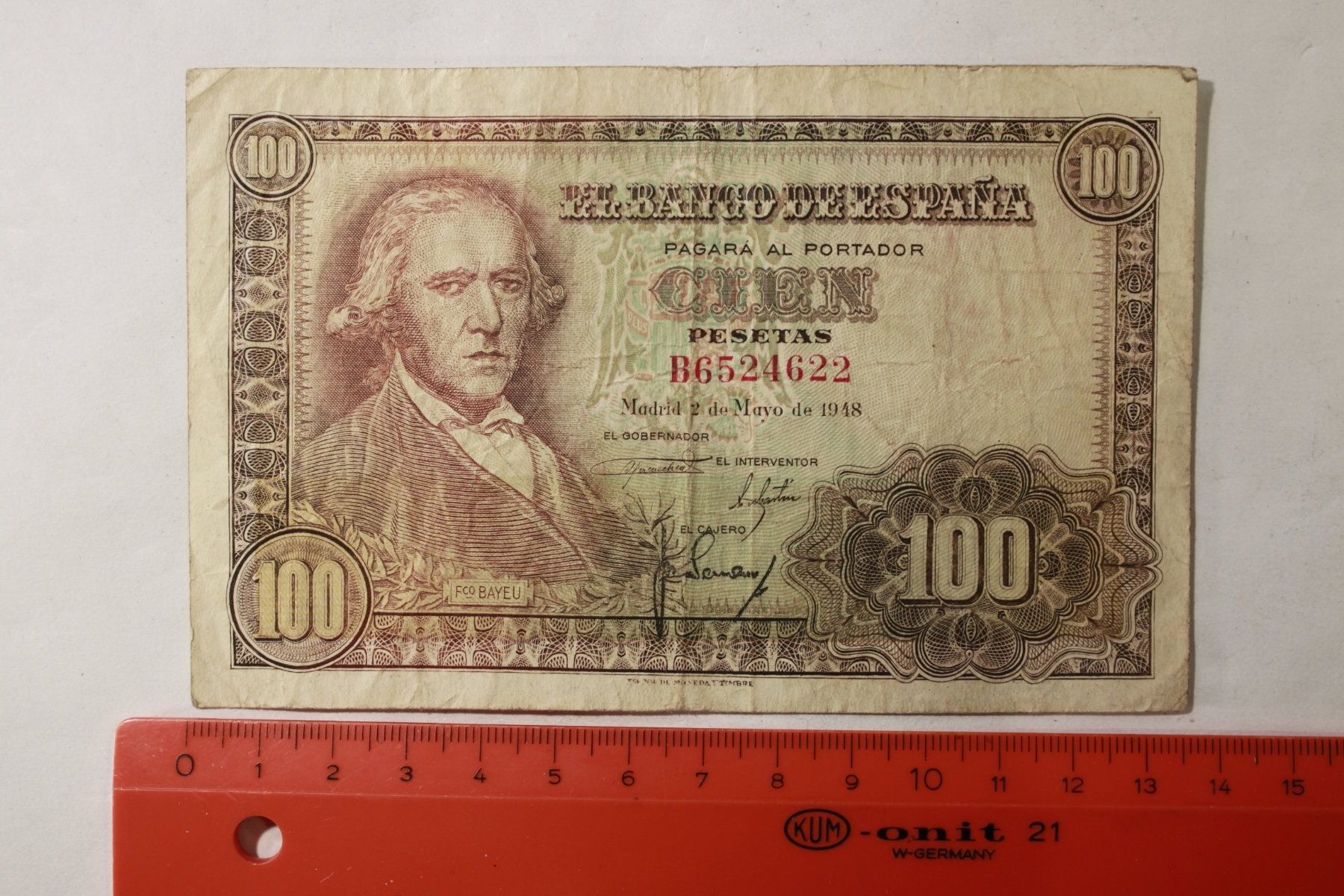 Banconote: 100 pesetas  1948 – Usato da La plaine venduto da 7A6T2ME