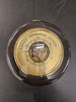 Barometer Holzgehäuse braun mit Messingring guter Zustand