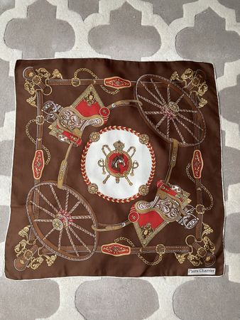 Pierre Charrier – Vintage Seidentuch 100 % Seide · 73 × 77