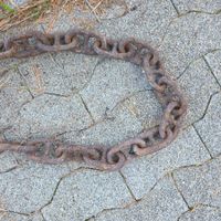 Antike Stahlkette  aus Schiffswrack