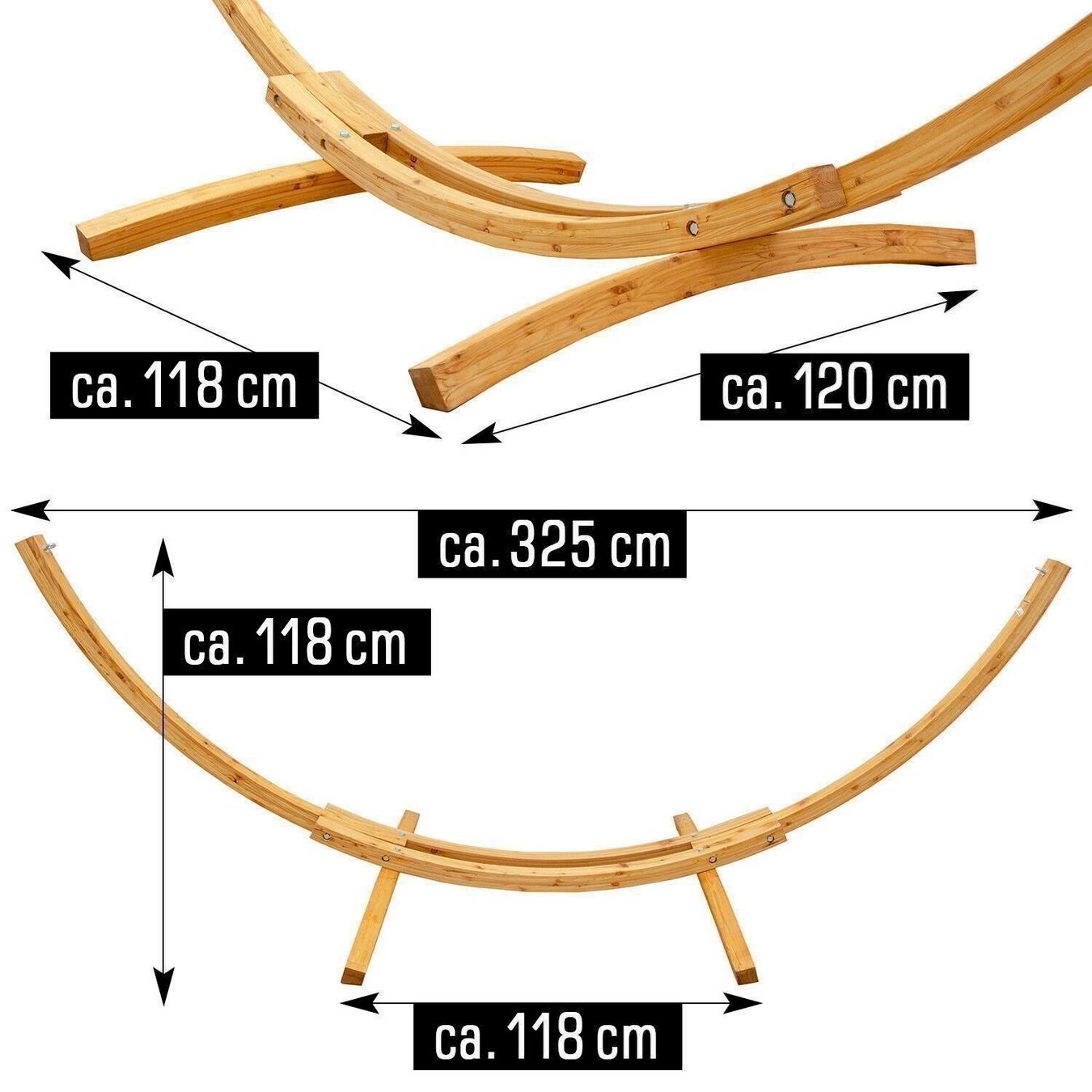 Hamac: Amanka Hängematte XXL mit Gestell Holz – Neuf avec emballage d'origine à Bottighofen par zaap 4