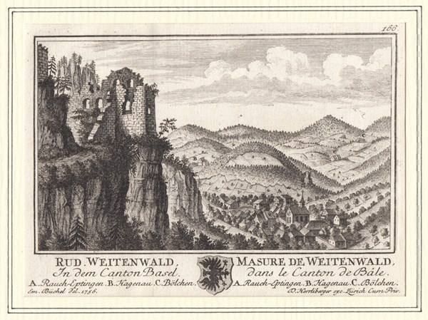 Stiche: EPTINGEN, RUD. WEITENWALD, KUPFERSTICH – Antik aus Grüningen von Kartensammler