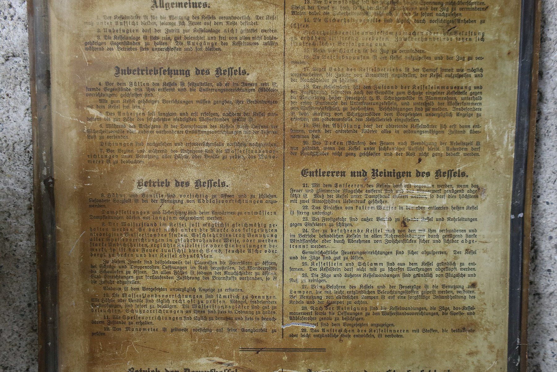 Insegne: Blechschild "Dienstvorschrift Kesselwärter" – Usato da Birrwil venduto da brandschatz_birrwil 4