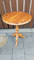 Runder Holztisch mit Fuss guter Zustand 48cm Durchmesser