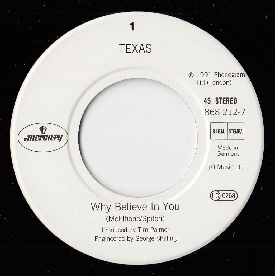 Dischi in vinile: Texas Vinyl Single von 1991 – Usato da Volketswil venduto da Abcrecords 2