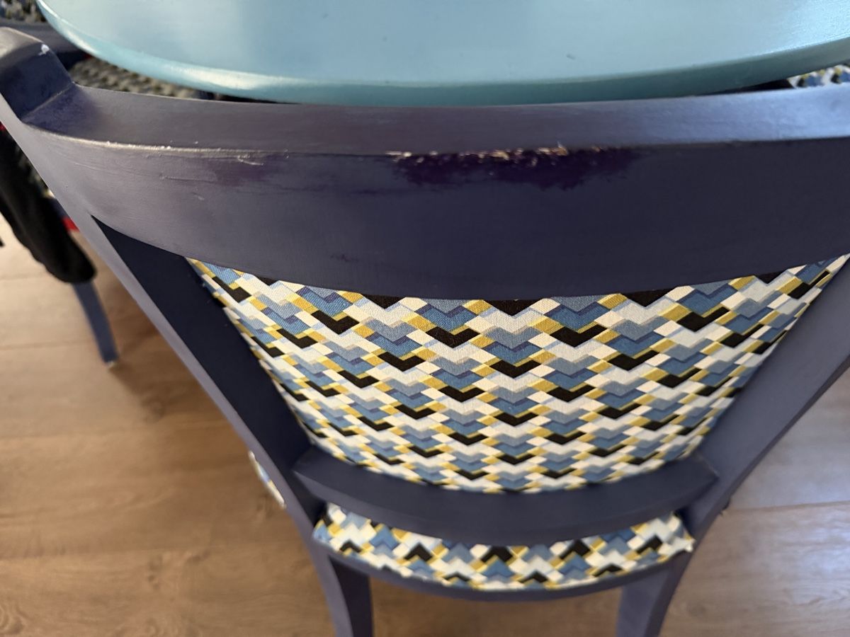 Set di tavolo e panche: Esstischgruppe blau mit 4 Stühlen Gebraucht – Usato da Deitingen venduto da cor_7h7k 3