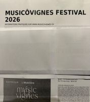 2 billets pour vendredi 21.08.2026 "Musicôvignes Festival"