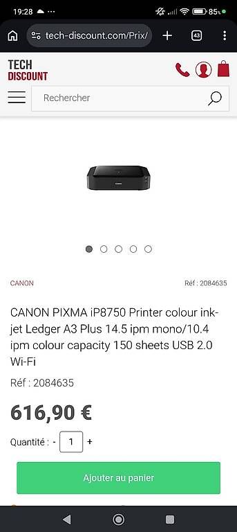 Canon Drucker: Canon PIXMA iP8750 neuve – Neu und originalverpackt aus Neuchâtel von caromaon 1