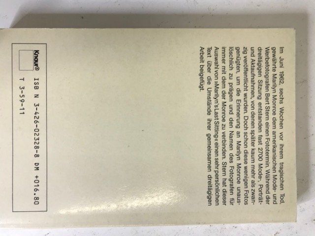 Libri: Marilyn‘s last sitting von Bert Stern – Usato da Zürich venduto da popcorn67 2
