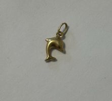 Pendentif Dauphin Or Jaune 18K Petit Format, Bon Etat