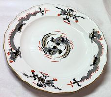 Meissen Porzellan Schwarz reicher Hofdrache Teller ca.1934