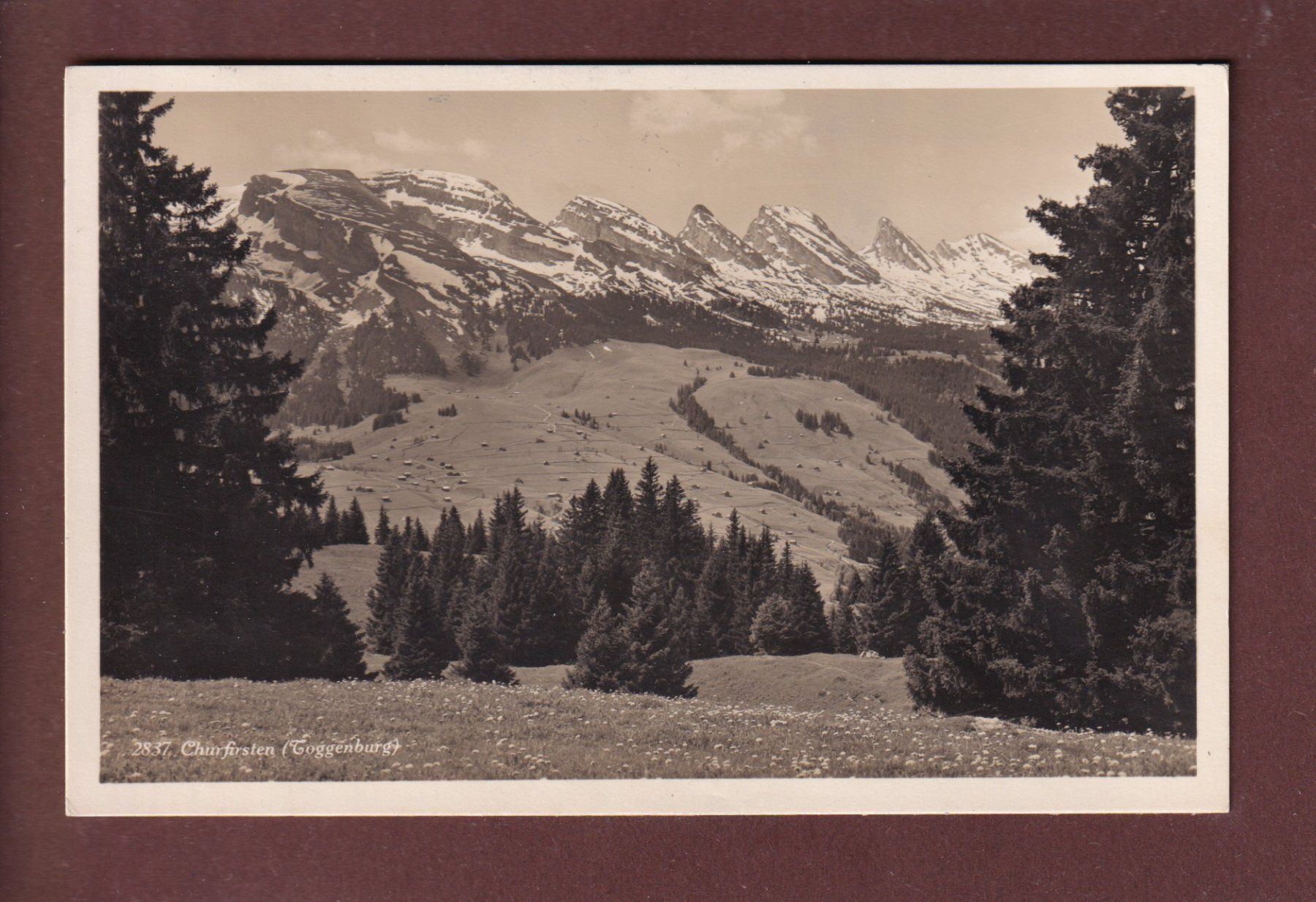 Cartoline postali: CHURFIRSTEN - 1928 – Usato da Pully venduto da nicecards