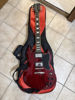 E-Gitarre Rot mit Tasche gebraucht guter Zustand