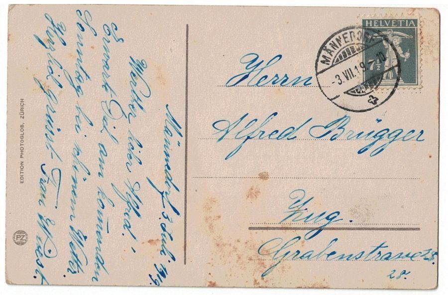 Cartoline postali: Männedorf, gelaufen 1919 – Usato da Frauenfeld venduto da POML 1