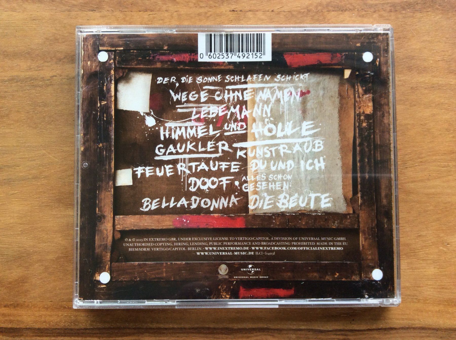 CD: CD In Extremo - Kunstraub (NM) – Usato da Horgen venduto da flyingpenguin2000 2