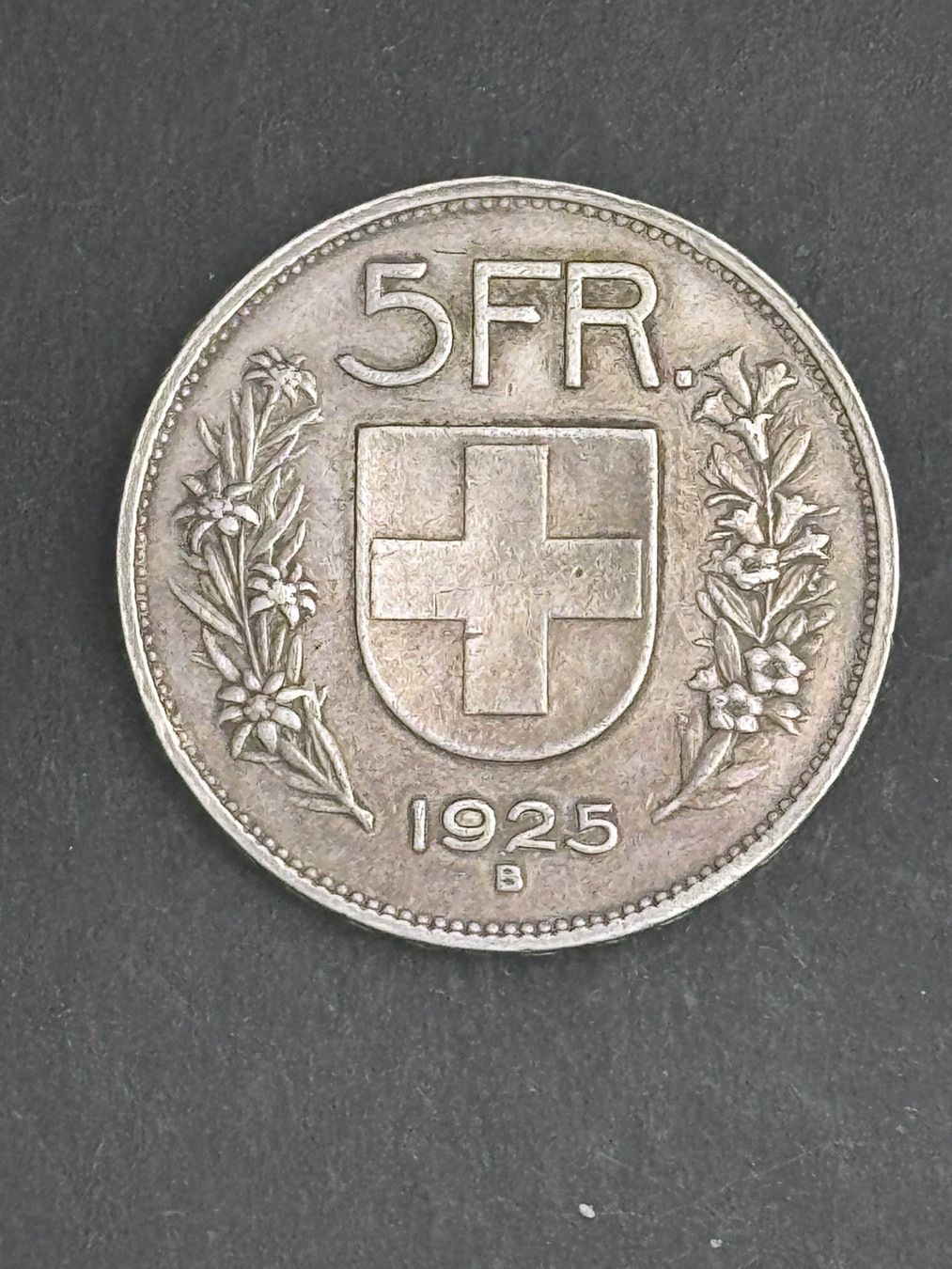 Tutti le monete: 5 Franken 1925 B - Silber – Usato da Oberwil (Dägerlen) venduto da Kurkuma 1