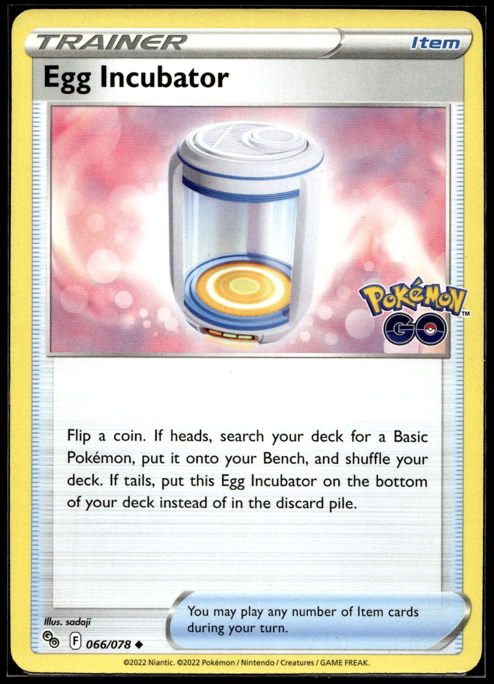 Pokémon Sammelbilder & Trading cards: Egg Incubator (PGO EN 066/078) – Gebraucht aus Affoltern am Albis von Chiesa_5