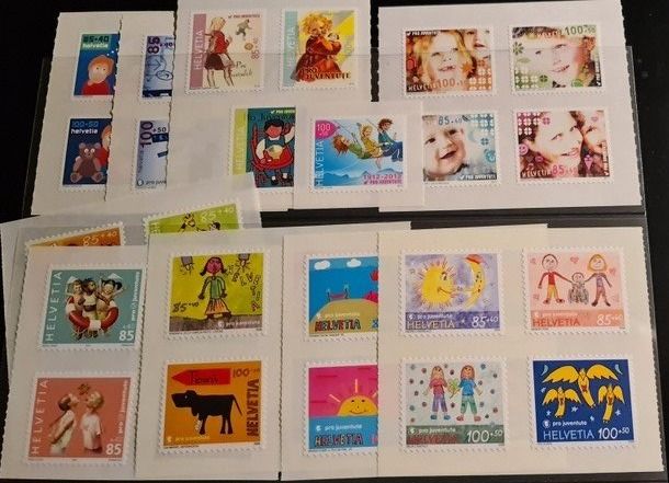 Briefmarken Schweiz 1956 Pro Juventute, Komplett 632-636, Postfrisch ** MNH – Schmetterlings-Motive