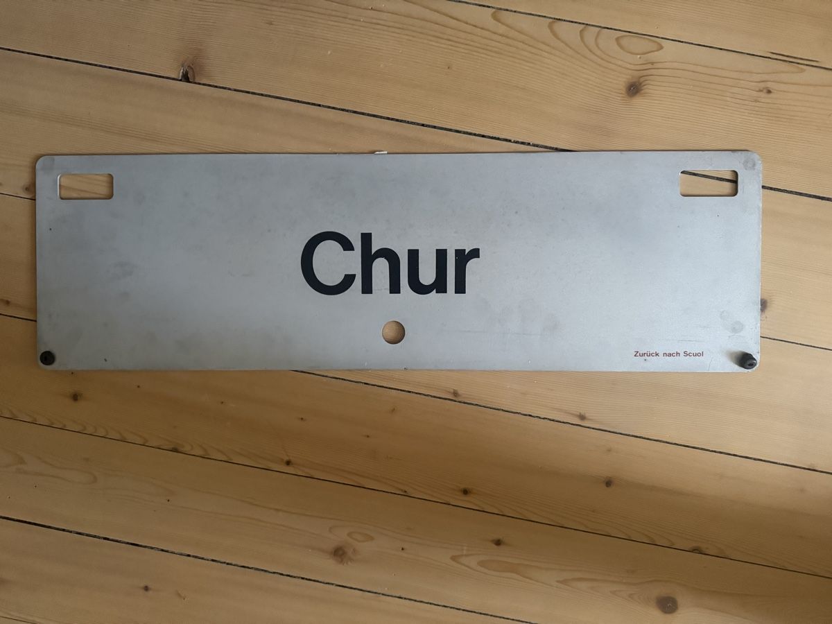 Insegne: RhB Zugschild Chur – Usato da Thusis venduto da Jasmin1991995