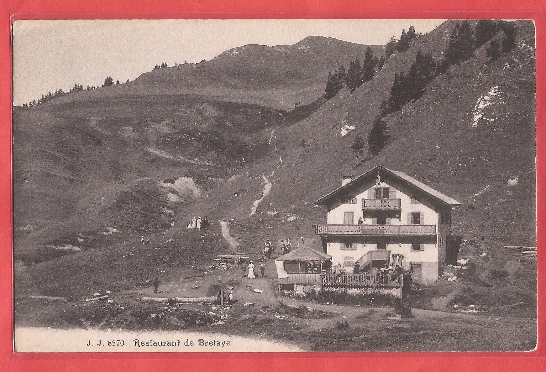 Cartoline postali: Restaurant de Bretaye bei Ollon - ca. 1915 – Usato da Fislisbach venduto da Porano