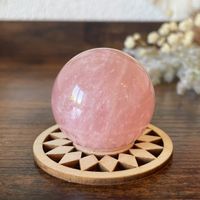 ✲ Rosenquarz Kugel ✲ Ø 36mm / 66g Rose Quartz Sphere