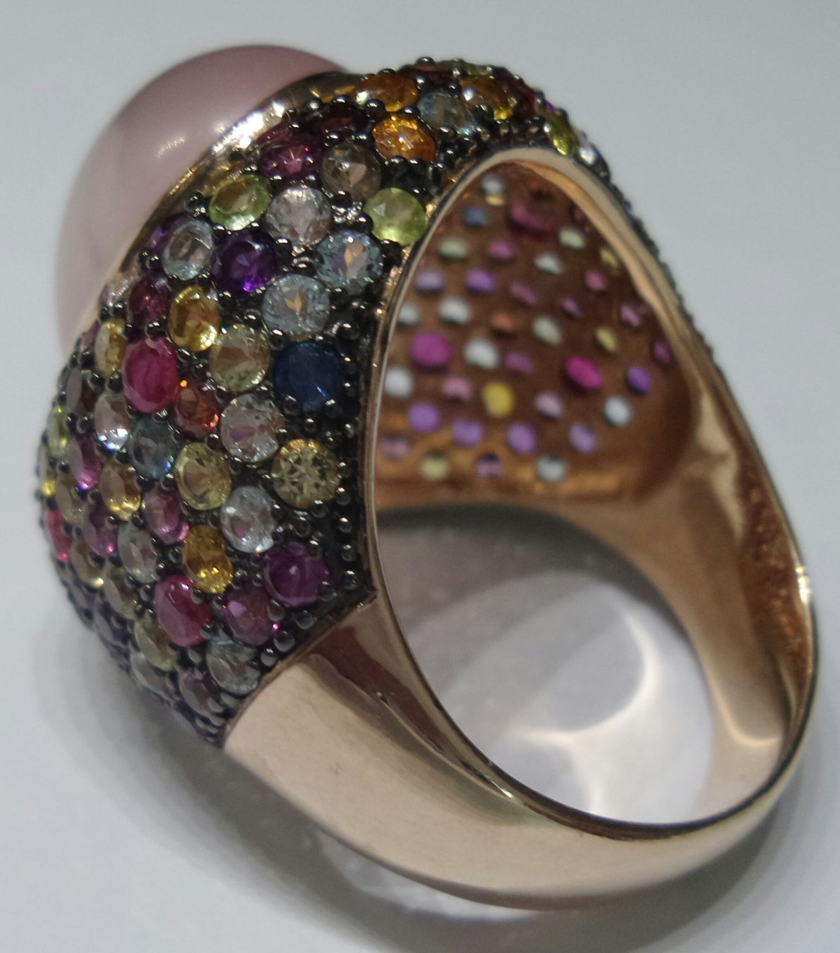 Anelli: Bunter Ring mit Rosenquarz – Nuovo (secondo la descrizione) da Zürich venduto da Bieter04 6