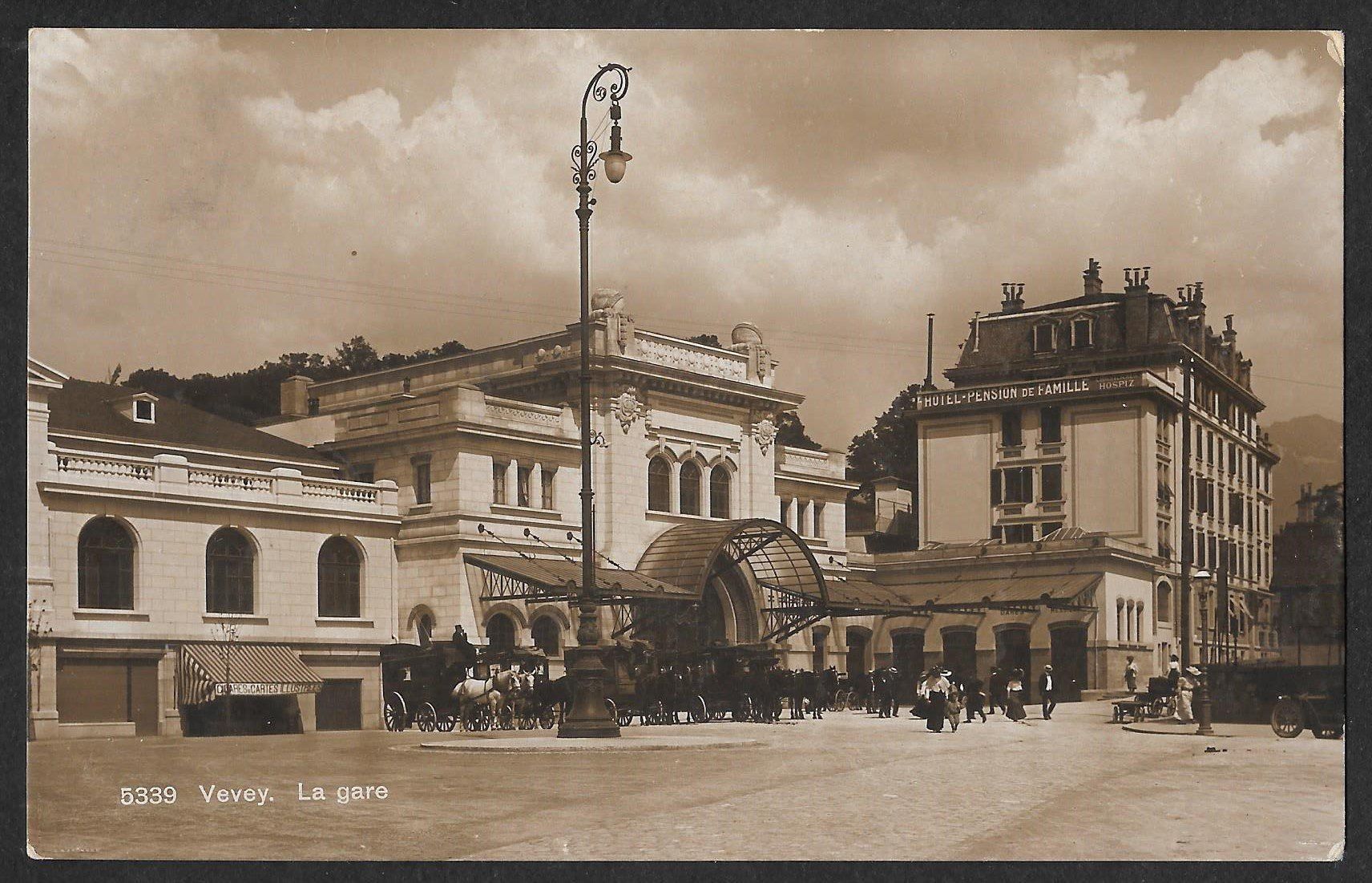 Cartes postales: Vevey La Gare – D'occasion à Olten par clotaldi