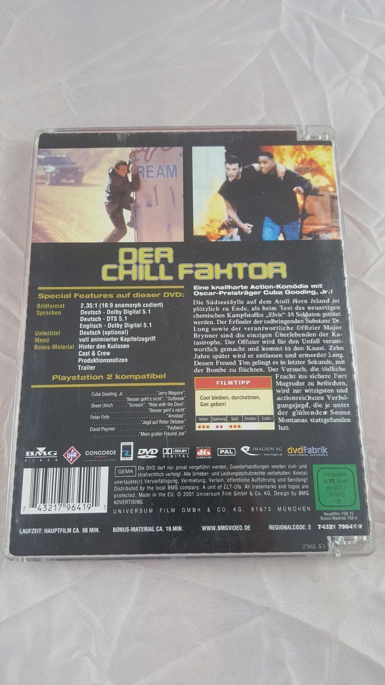 Tutti i DVDs: DVD Chill Faktor Chill Factor – Usato da Dierikon venduto da tasticfantastic 1
