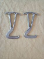 1 Paar STIEFELANZIEHER, ca. 12 x 7.5 cm, Metall