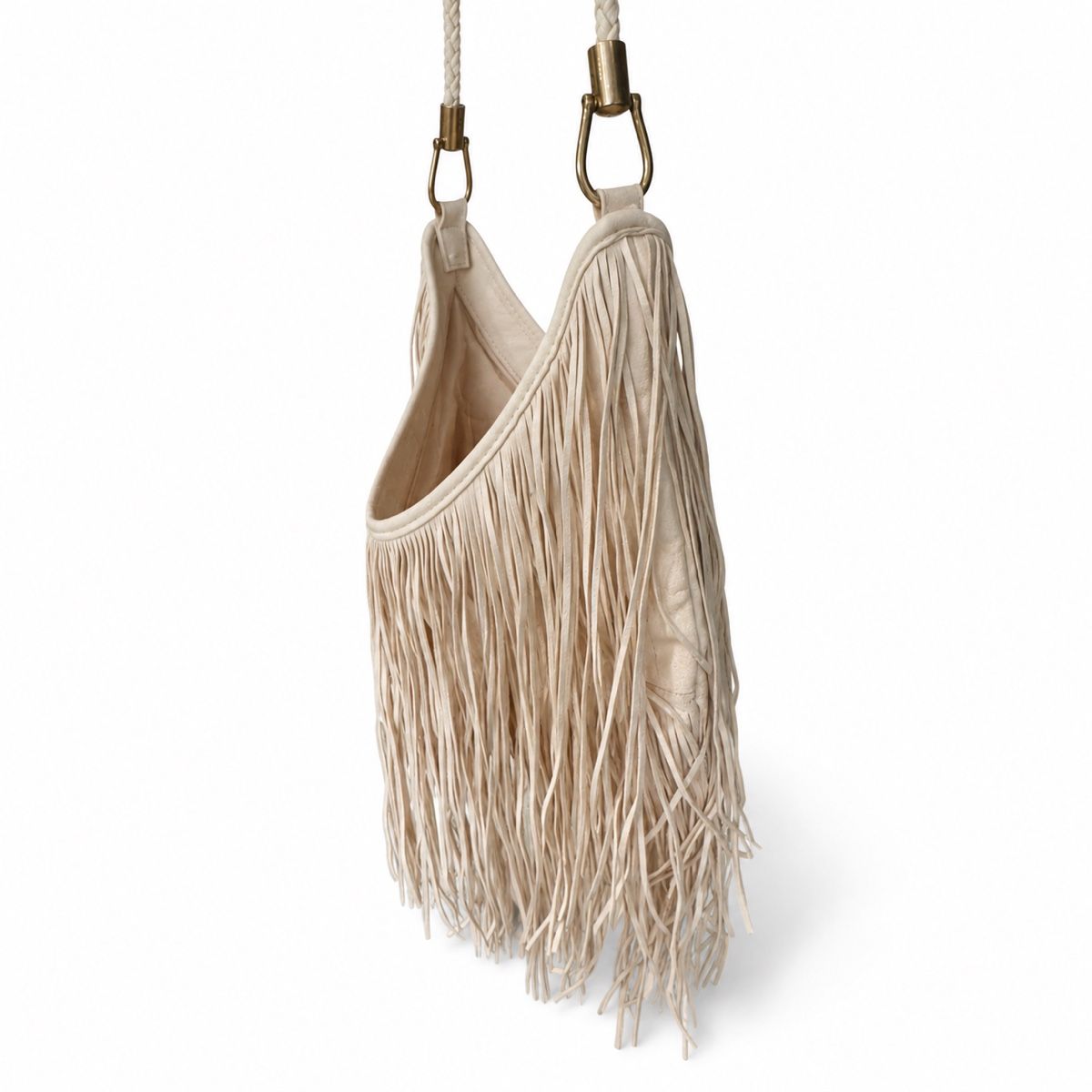 H&M Borse da donna: Umhängetasche Fransen Creme Leder Imitat gebraucht – Nuovo (secondo la descrizione) da Aarberg venduto da LovelyThings_ 3