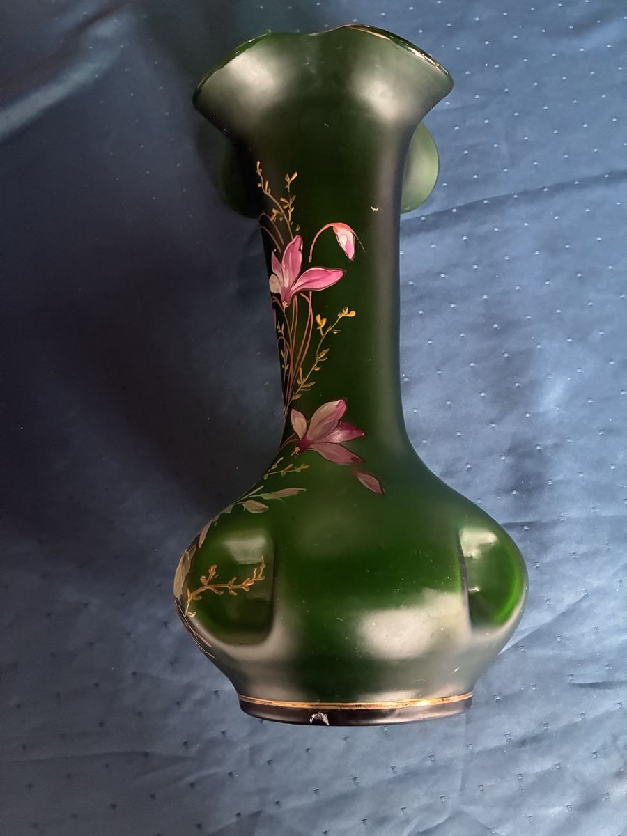 Vasi & Recipienti: Grosse Glasvase Jugendstil grün – Usato da Dornach venduto da Rosengarten 3
