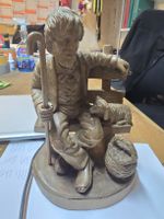 Holzfigur Schäfer mit Hund, Handarbeit Scherzinger Max (D1)